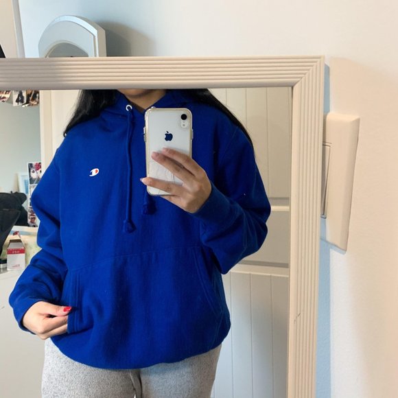 Champion Reverse Weave Hoodie Blue